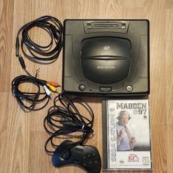 Sega Saturn Complete Model No. MK-80000A With 1 Controller & 1 Game Madden 97