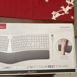 MacAlly Ergonomic Keyboard With Palm Rest For Mac