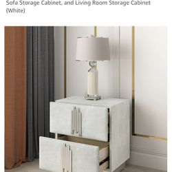 Modern Nightstand 2 Drawer 