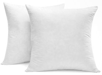2, 26x26 down sham pillow inserts