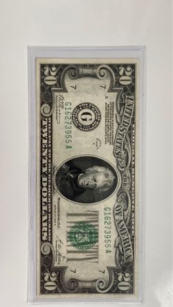 $20 from 1928 (92 years old) very fine condition!!