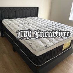 New Queen Bed Frame With Mattress 