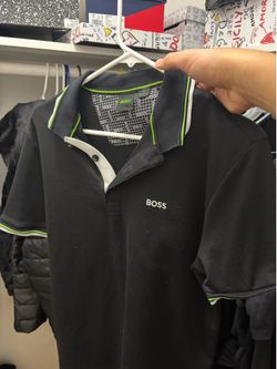 Boss polo shirt Black green