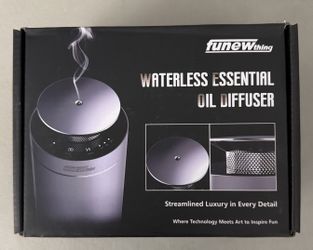 funewthing Waterless Essential Oil Diffuser ā Silver ā Rechargeable Aromatherapy Diffuser