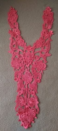 Gorgeous coral lace applique