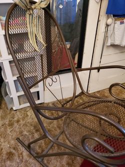 Handcrafted Metal Rocking Chair