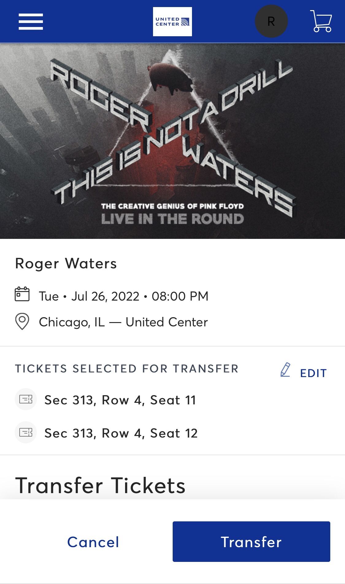 Roger Waters Tickets United Center 7/26/22