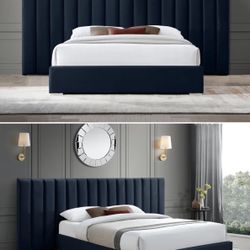 Luxury Upholstered Bed Frame – King  (No Mattress)