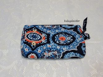 Vera Bradley Marrakesh Zip Cosmetic Pouch Coin Purse Retired Pattern Quilted
