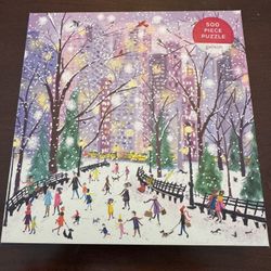 New Galison Snowy Night 500 Piece Puzzle from Galison - 20" x 20" Winter Themed Puzzle