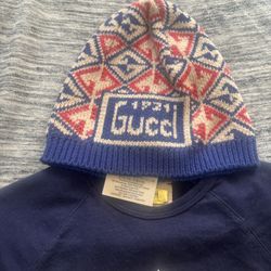 Gucci Shirt With Match Hat. Worn Once size 2t 