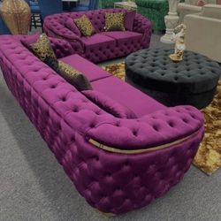 Livingroom Set Velvet Sofa & Loveseat Financing Options Available