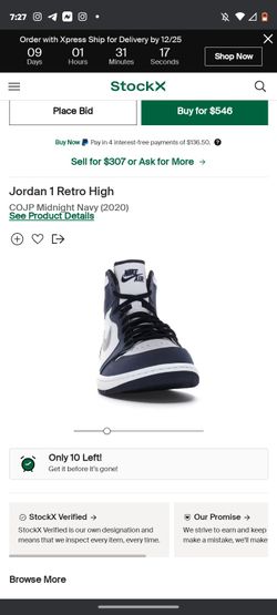 Jordan 1 Retro High Og Midnight Navy Blue