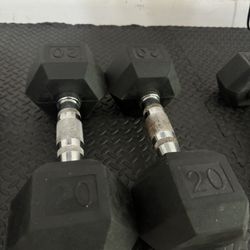 Set Of 20 Lbs Dumbbells 