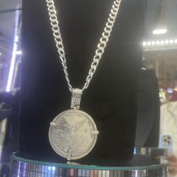 Brand New Real Coin 🪙 Sterling Silver 999 And Chain 925