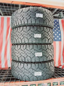 LT275/70R18 GOODYEAR WRANGLER DURATRAC KEVLAR 275/70R18 USED TIRES SET F250 TUNDRA TRACOMA F150 F250 F350 USED TIRES 275 70 18