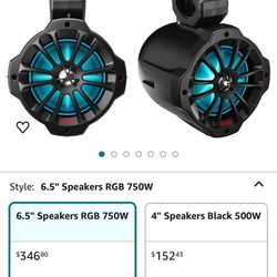 BOSS Audio Systems B62RGB ATV UTV Weatherproof Speakers