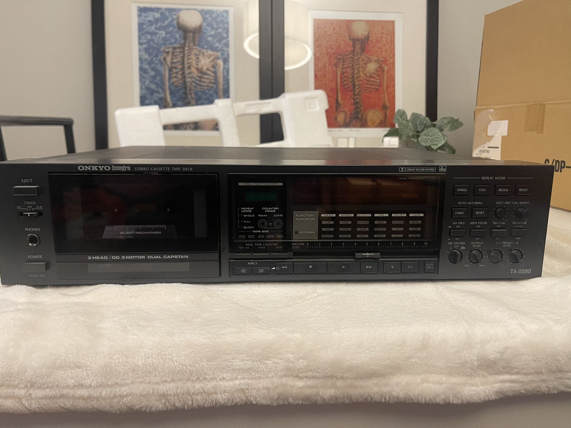 Onkyo TA‑2090 Integra Cassette Deck – 3‑Head, Dolby B/C, DBX, HX‑Pro, Excellent