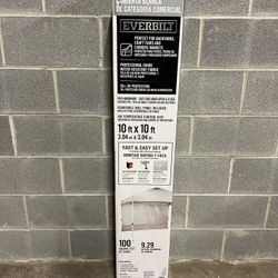 Everbilt 10 x 10 White Commercial Instant Canopy Pop Up Tent & Wall Panel