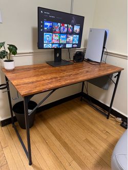 Brown Office Desk- Wood Finish