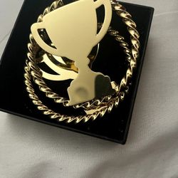 Gold Plated Hoop Earrings Trophy 🏆