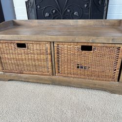 Free Wood Storage Bench