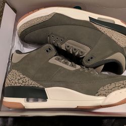 Air Jordan 3 Retro Family Affair Medium Olive DN3707-202 Size 10.5 NEW DS NIB