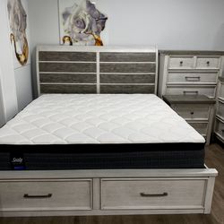 Queen Size Bedroom Set (King Size Available) + 5 Year Full Coverage Warranty Until Feb. 7th ✨