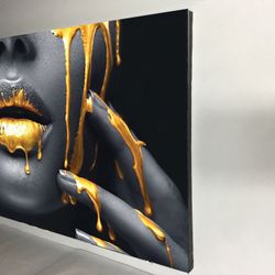 Canvas wall decoration 30”x42”. Brand new we can make it in different sizes, from 4.5”x4.5” to 30”x66”, Wood frame and sprayed with glossy clear coat