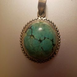 Turquoise and silver Pendant
