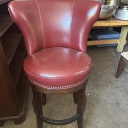 One Red Accent Bar Stool