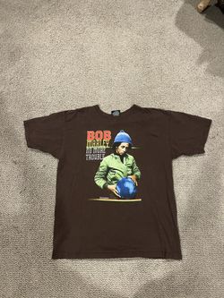 Bob Marley No More Trouble Vintage Tee Brown Size Large