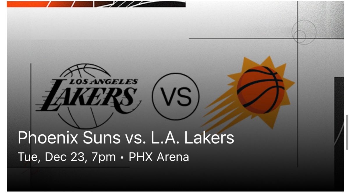 Phoenix Suns Vs LA Lakers