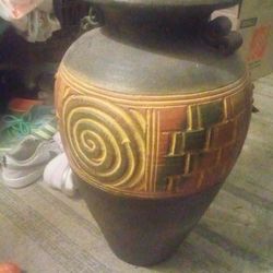 Stoneware Vase 21" Tall 12"At Widest Point