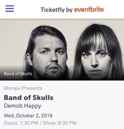 Band of Skulls ticket