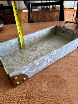 Galvanized Serving Tray or Accent Decor