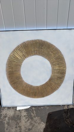 Walmart white with gold circle textured