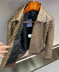 Louis Vuitton Monogram Leather Bomber Jacket