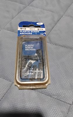 6pc plastic screw anchors