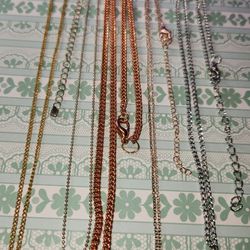 #1730, LOT OF CHAIN, MULTIPLE TONES, GOLD, SILVER AND ROSE
