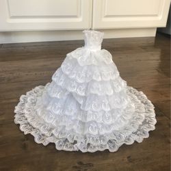 Barbie Doll White Pretty Dress