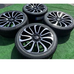 22" Range Rover Autobiography Machined Black Wheels Rims Tires HSE Sport 2021