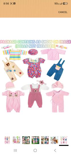 6 Sets 14-15-16 Inch Baby Doll Clothes