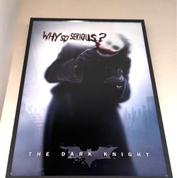 Framed The Dark Knight Joker “Why So Serious?” Wall Art