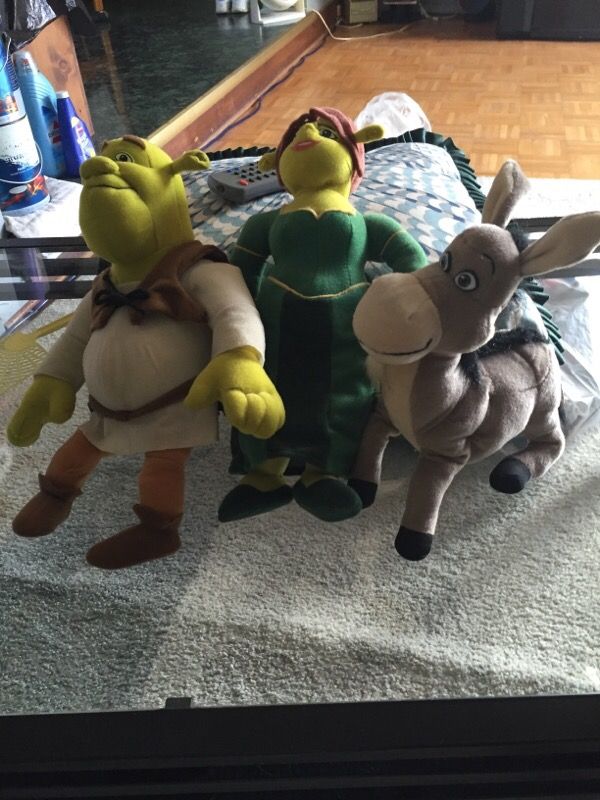 Shrek - Fiona - Donkey Plush Collectibles by Nanco