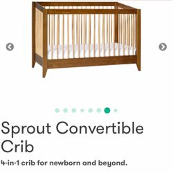 Babyletto Sprout 4 in 1 crib + Newton Crib Mattress