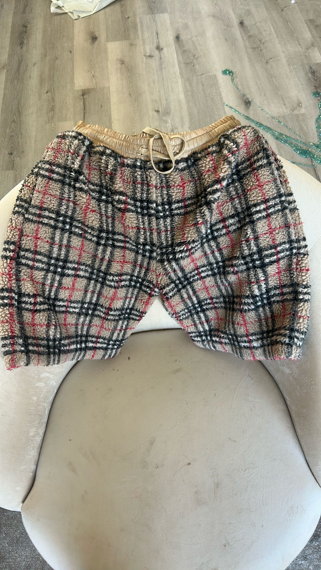 Fuzzy Burberry Shorts 