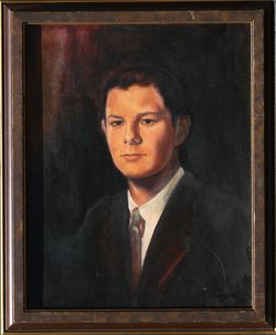 Young Men Portrait vintage oil painting original artwork