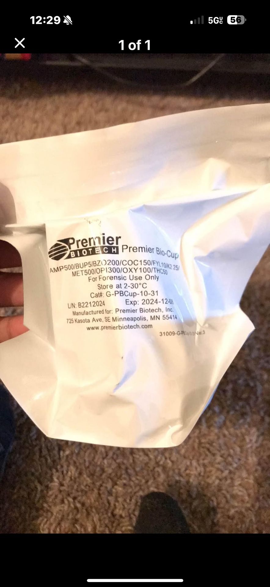 Premier Bio Cup Test