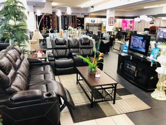 Power reclining set $1 down no credit Check financing